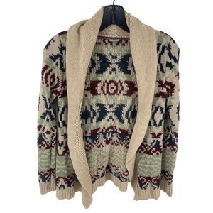 Charlotte Russe Women's Cardigan Sweater Open Front Acrylic Knit southwestern Sm